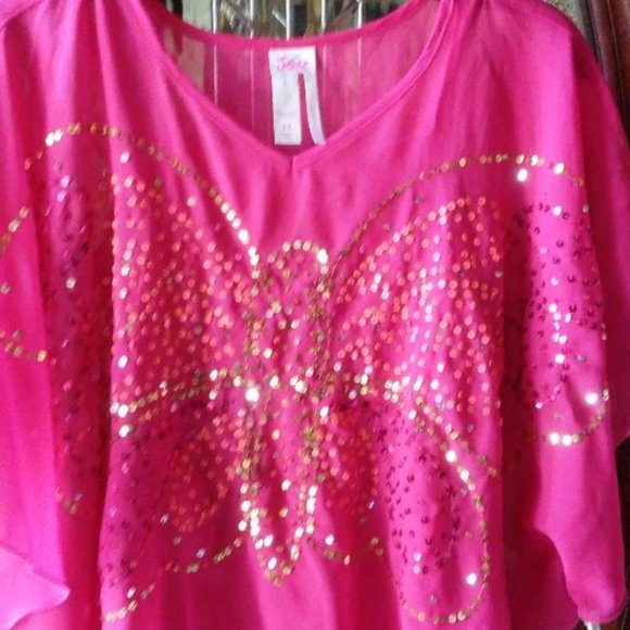 Justice Girls Pink Top - Picture 3 of 4